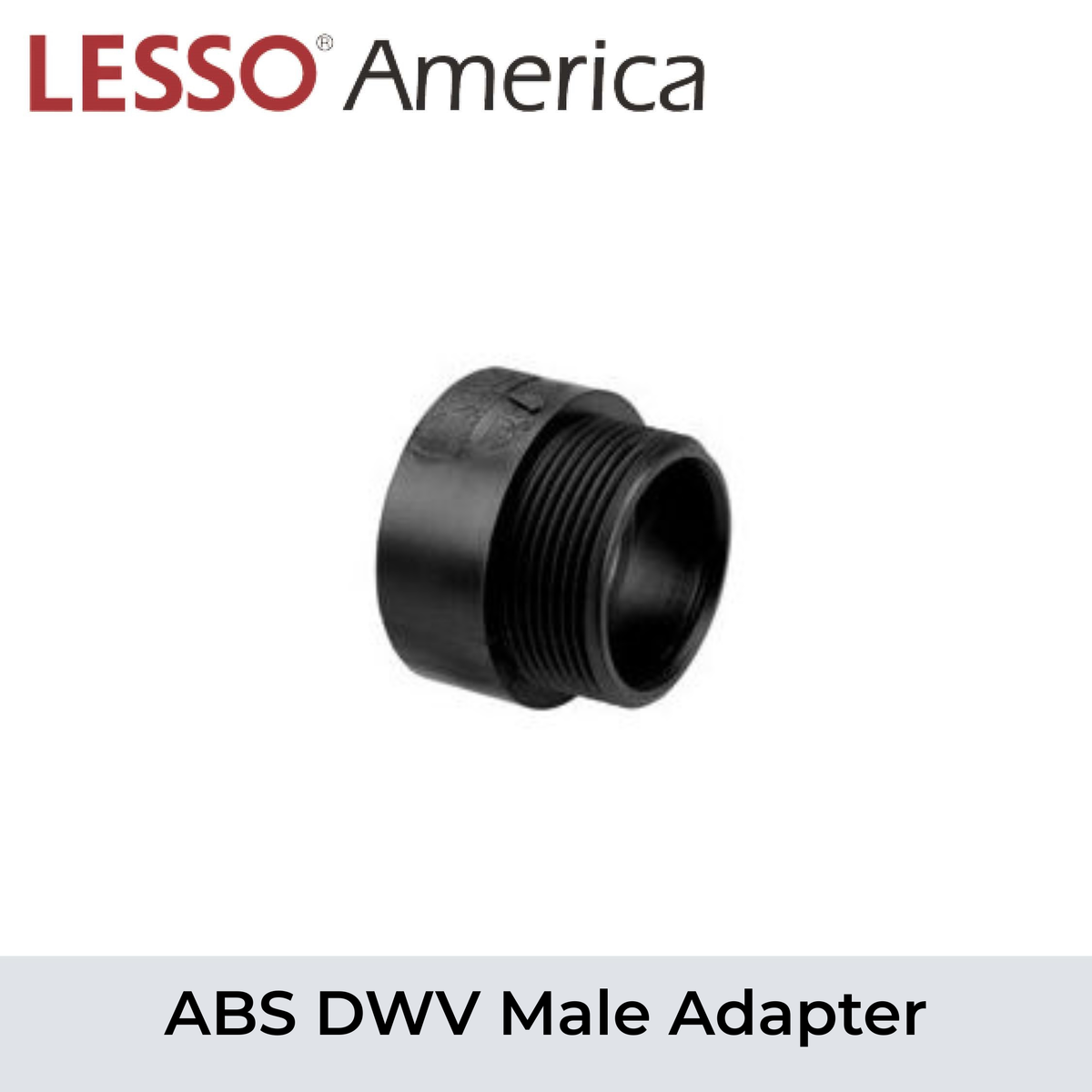 ABS DWV Male Adapter, Case Quantity