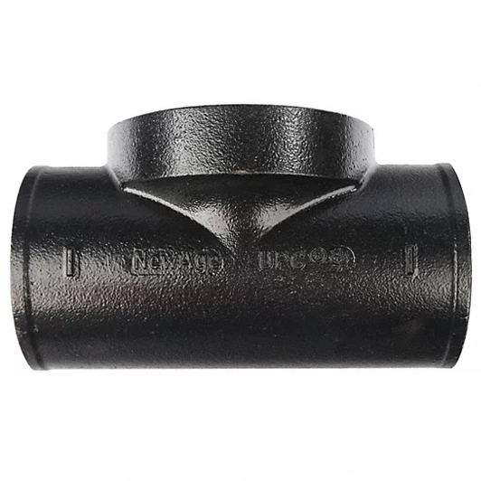 Cast Iron, No-Hub Threaded/Tapped Clean Out tee