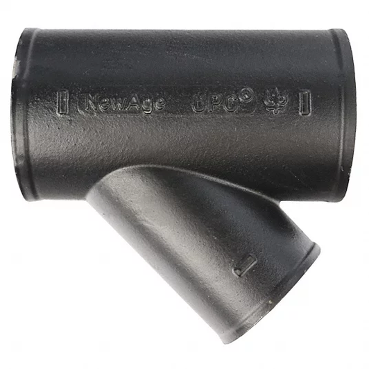 Cast Iron, No-Hub 45-Degree Wye Bend