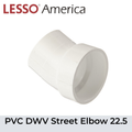 PVC DWV 22-1/2° Street Elbow, Case Quantity