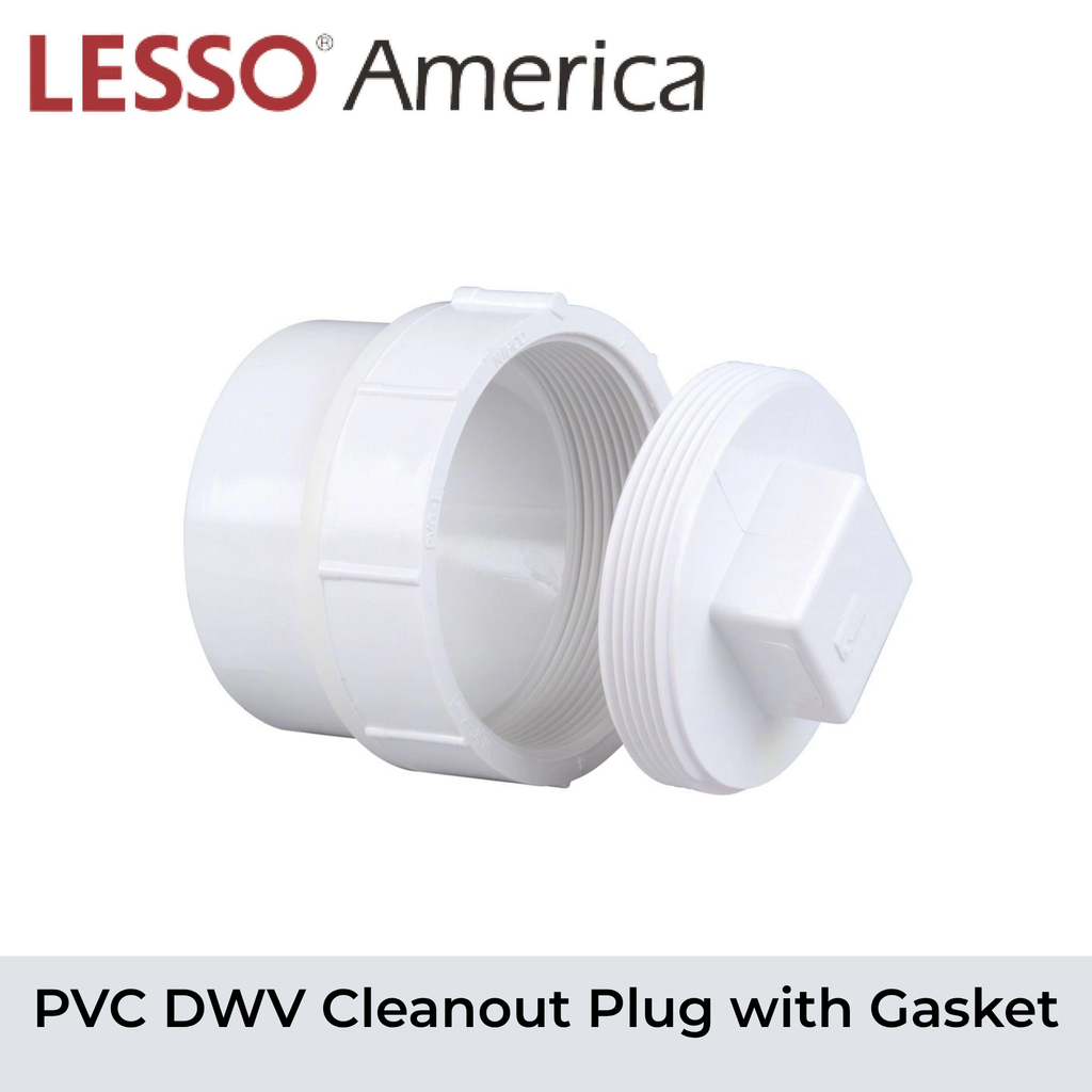 PVC DWV Cleanout Plug with Gasket, Case Quantity